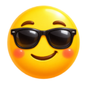 Cool shades glossy emoji face