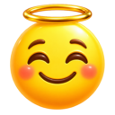 Peaceful Halo Smile Emoji